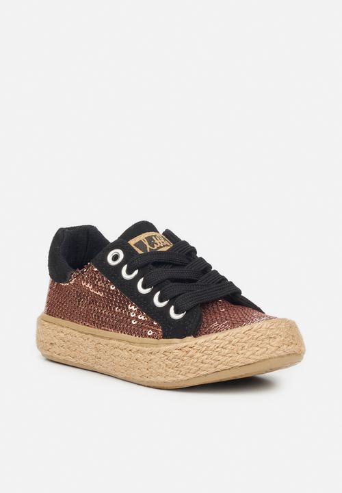 Little Miss Black - Republica girls sneaker - black