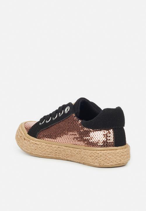 Little Miss Black - Republica girls sneaker - black