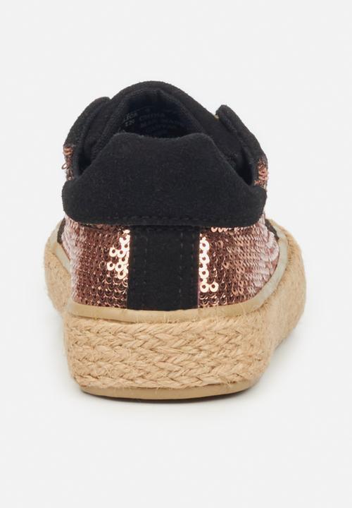 Little Miss Black - Republica girls sneaker - black