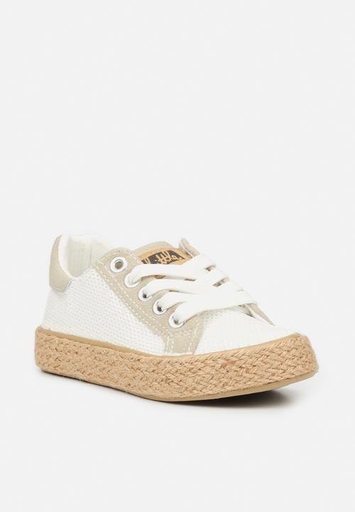 Little Miss Black - Republica girls sneaker - white