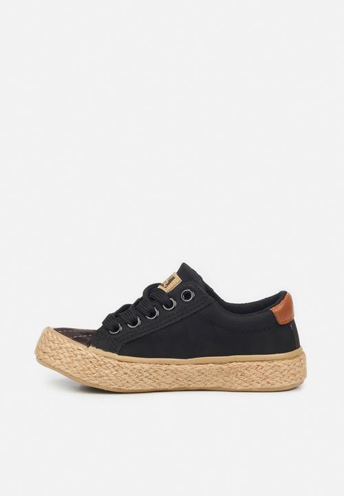 Little Miss Black - Republica girls sneaker - black