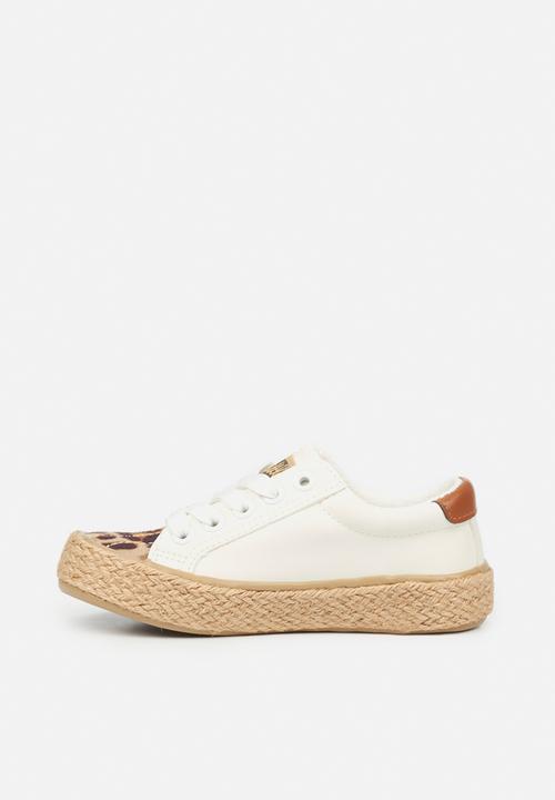 Little Miss Black - Republica girls sneaker - white