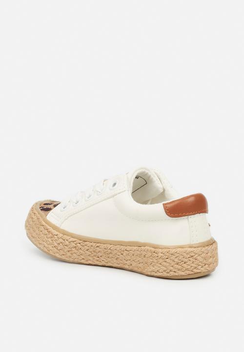 Little Miss Black - Republica girls sneaker - white