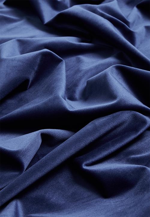Sixth Floor - Velvet eyelet curtain 2 pack - navy blue