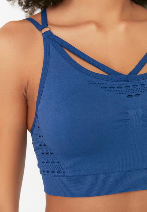 Trendyol - Seamless strap detailed sports bra - navy