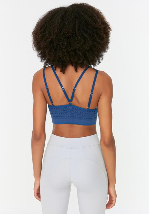 Trendyol - Seamless strap detailed sports bra - navy