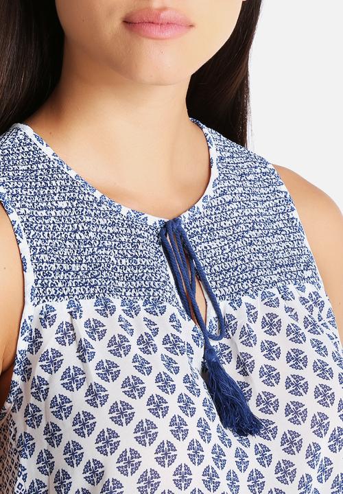 New Look - Short Sleeve Jade Tile Mix & Match Gypsy Top