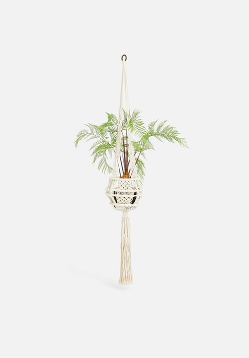 Macrame & Co - Bree macrame hanging planter - natural
