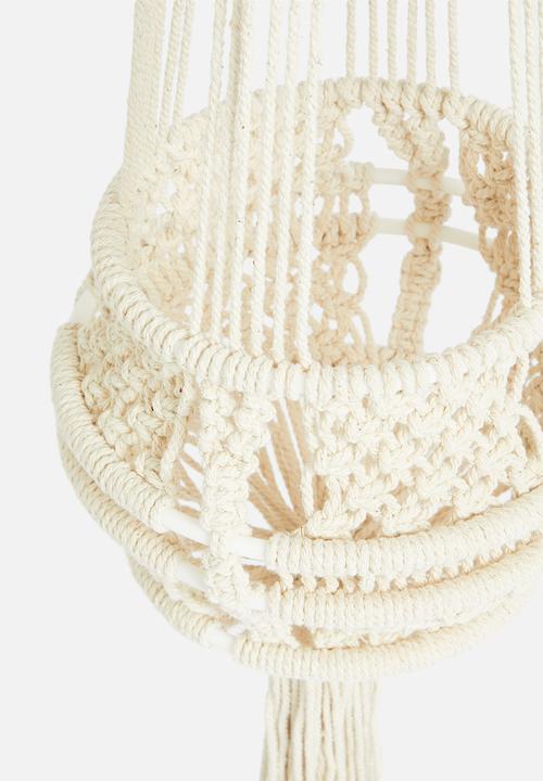 Macrame & Co - Bree macrame hanging planter - natural