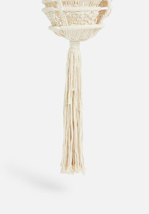 Macrame & Co - Bree macrame hanging planter - natural