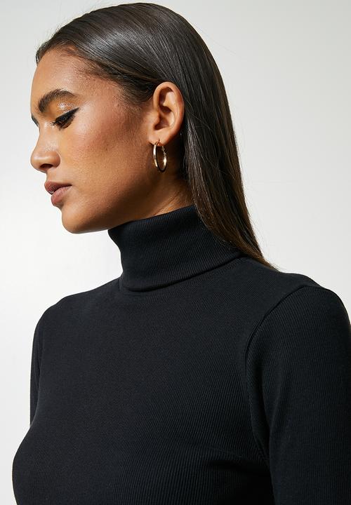 Superbalist - 2 Pack poloneck rib top - black & white