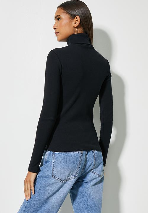 Superbalist - 2 Pack poloneck rib top - black & white
