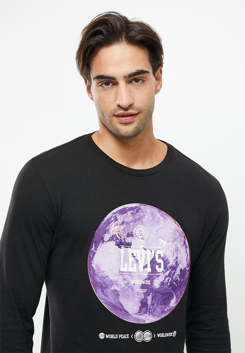 Levi’s® - Std graphic tee varsity photo long sleeve - caviar