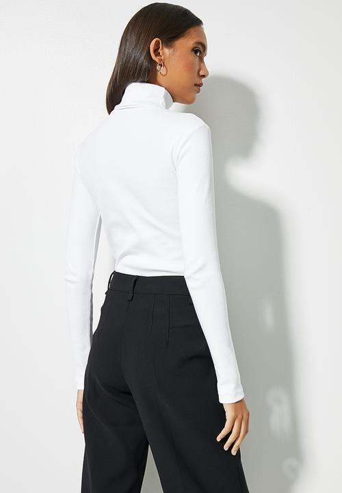 Superbalist - 2 Pack poloneck rib top - grey & white