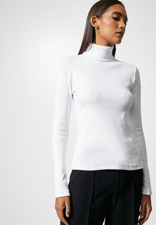 Superbalist - 2 Pack poloneck rib top - grey & white