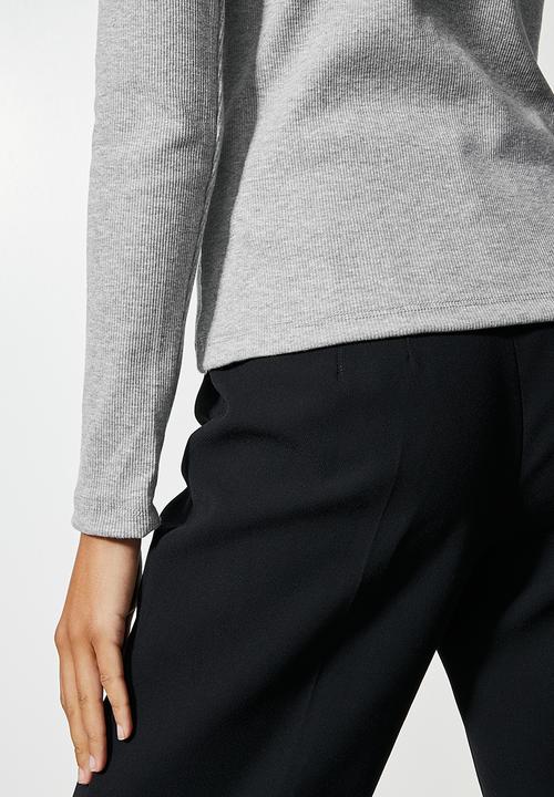 Superbalist - 2 Pack poloneck rib top - grey & white