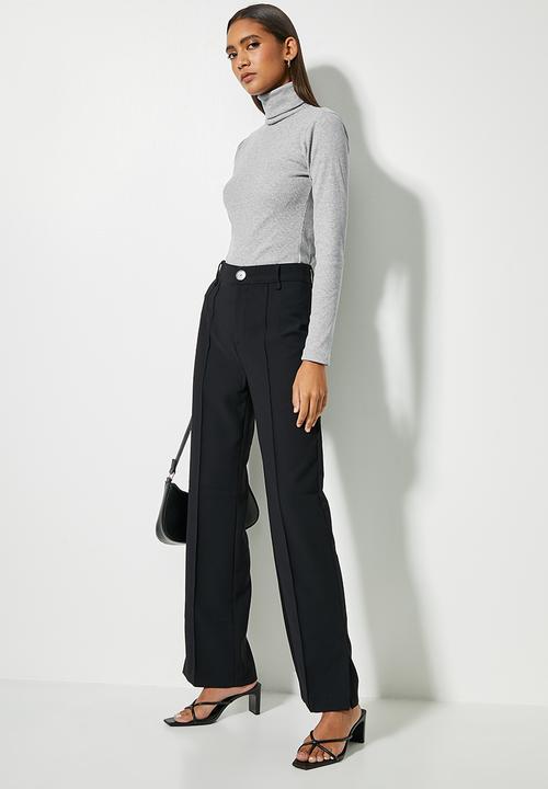 Superbalist - 2 Pack poloneck rib top - grey & white
