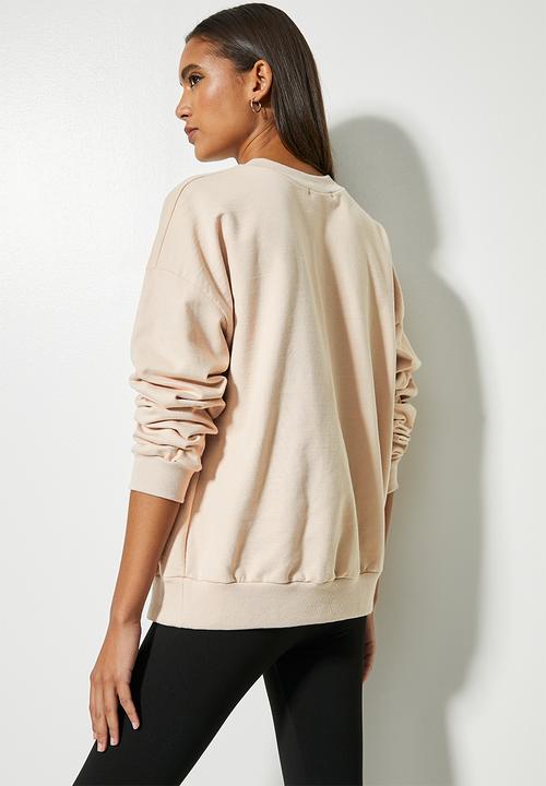 Superbalist - Graphic crew neck sweat - stone