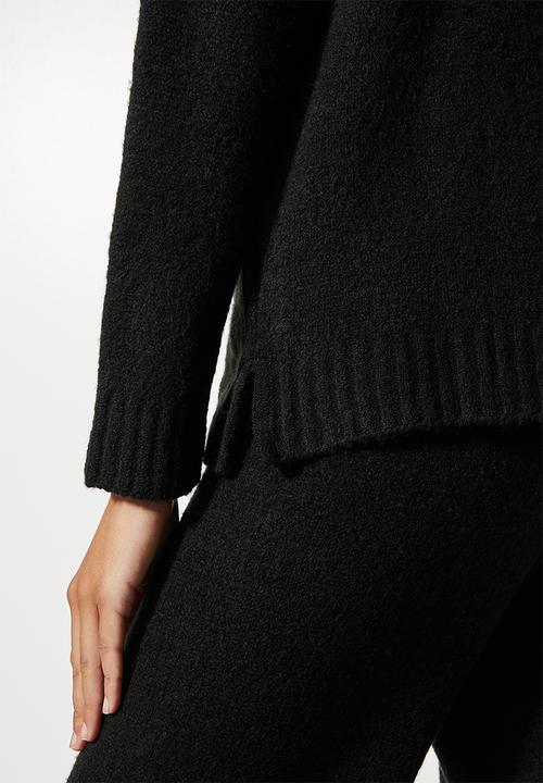 Superbalist - Wide leg pants knitwear - black