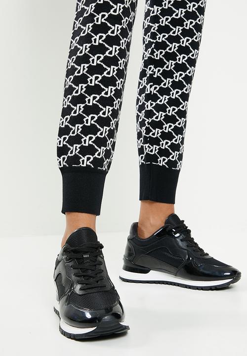 SISSY BOY - All over branded knit track pants - black & off white