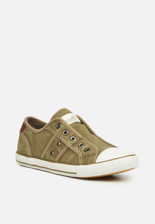 Miss Black - Jean1 slip on sneaker - olive