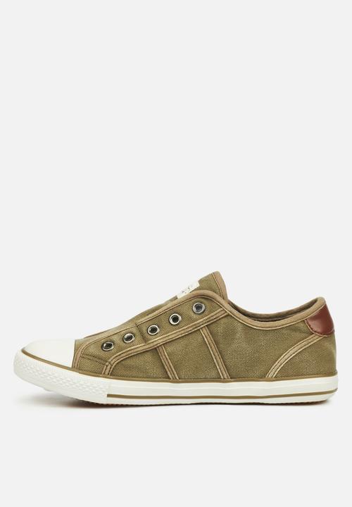 Miss Black - Jean1 slip on sneaker - olive