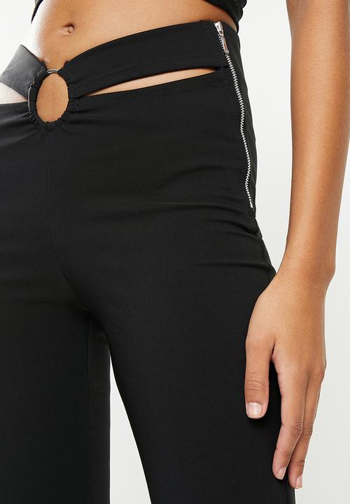 SISSY BOY - High rise flare with o ring - black