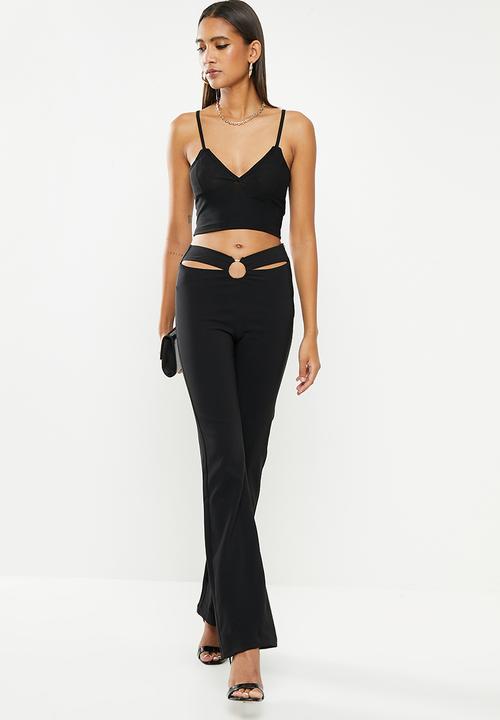 SISSY BOY - High rise flare with o ring - black