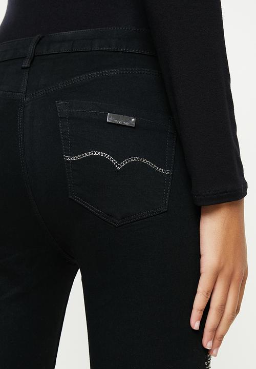 SISSY BOY - Axel skinny with side seam bling - black
