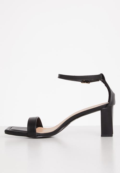 edit - Freya open block heel - black