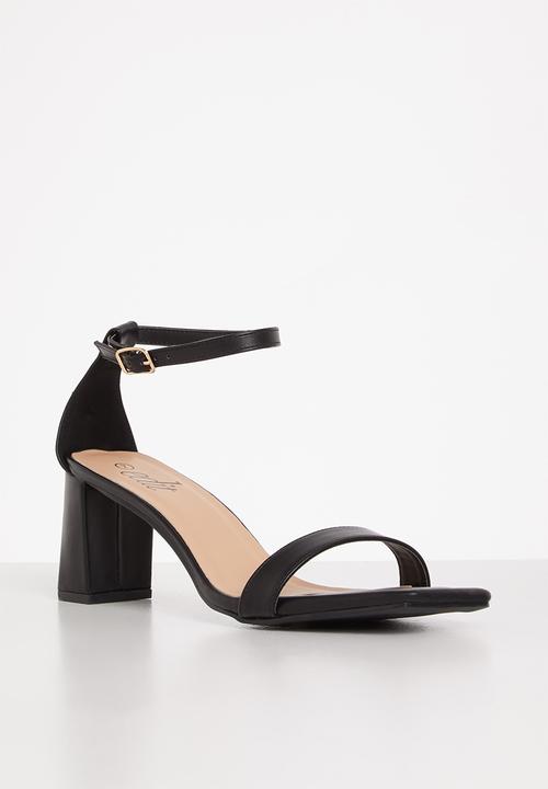 edit - Freya open block heel - black
