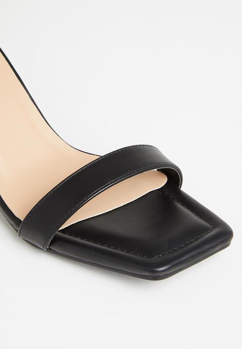 edit - Freya open block heel - black