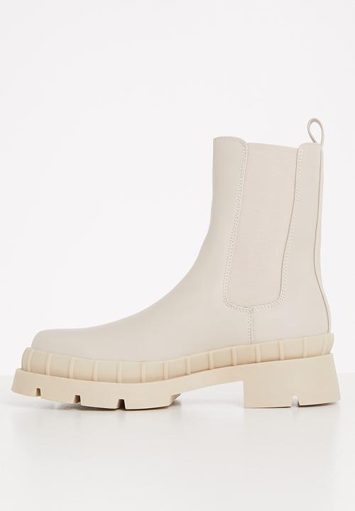 Missguided - Ridged welt ankle boot - stone