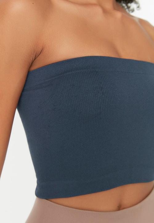 Trendyol - Seamless ribbed sports bra - navy