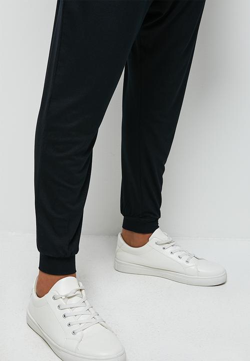 edit - Drop crotch knit harem - black