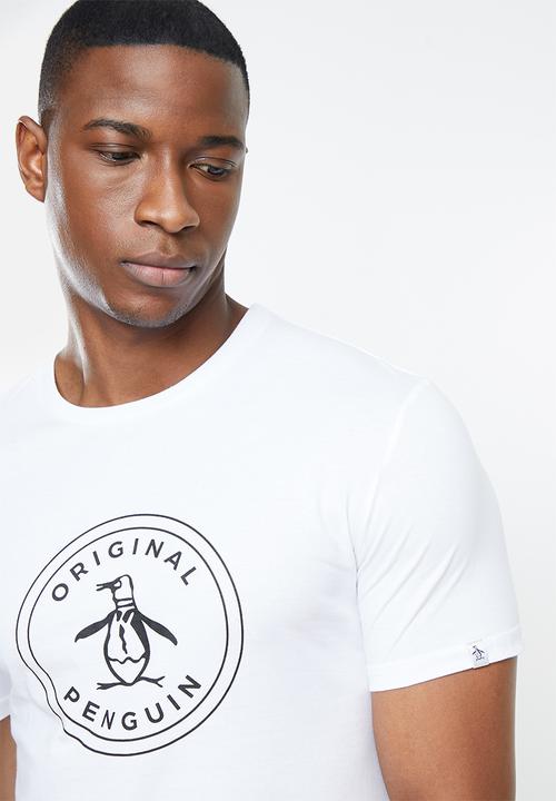 Original Penguin - Logo stamp tee - white