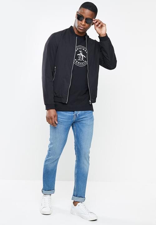 Original Penguin - Logo stamp tee - black