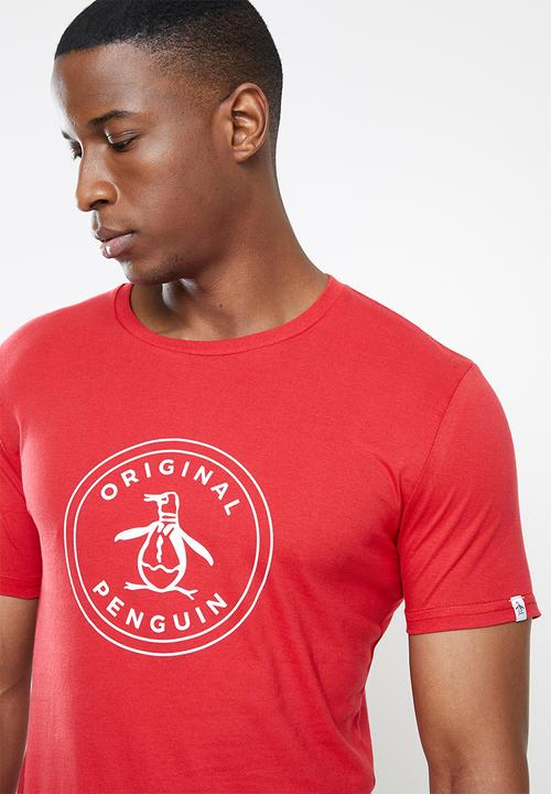 Original Penguin - Logo stamp tee - red 