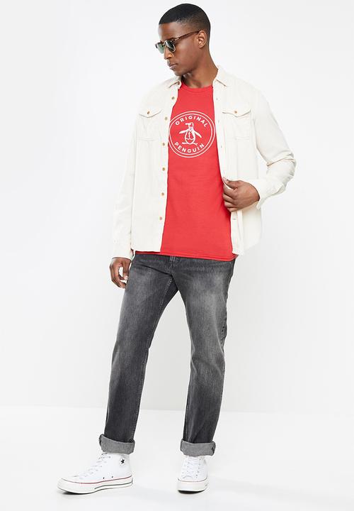 Original Penguin - Logo stamp tee - red 