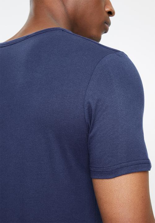 Original Penguin - Strip penguin tee - dark sapphire