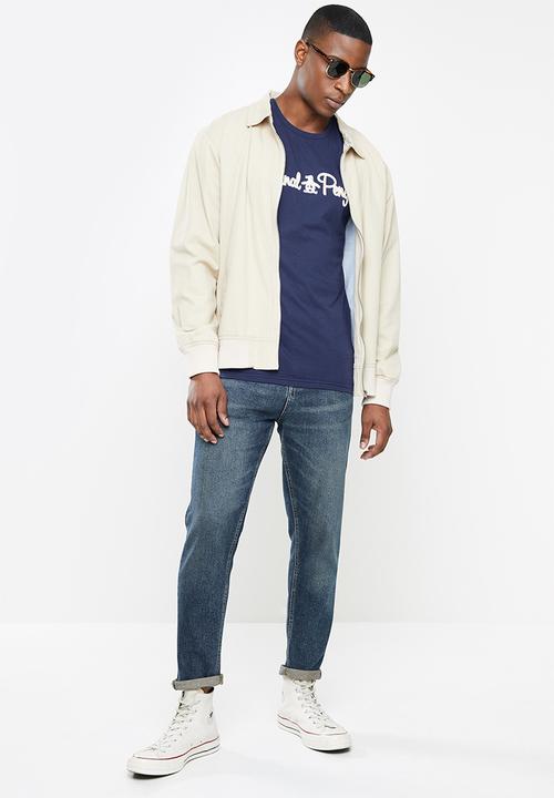 Original Penguin - Strip penguin tee - dark sapphire