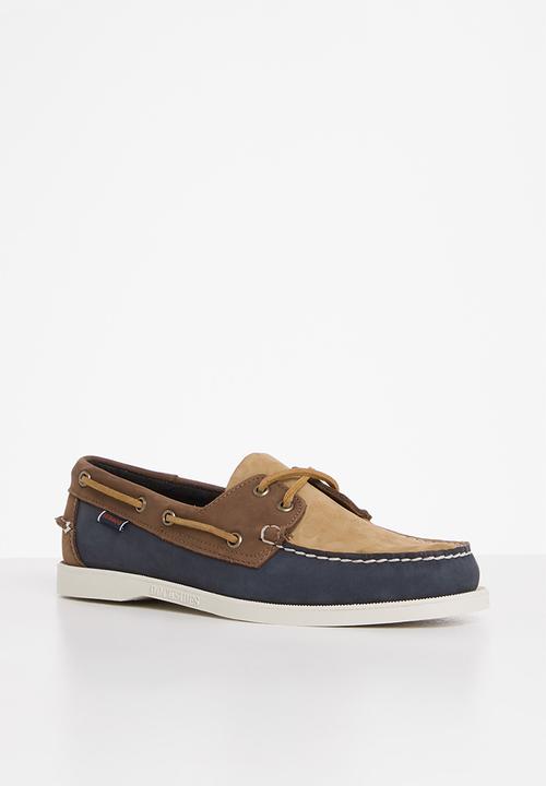 Sebago - Portland archive - navy & tan