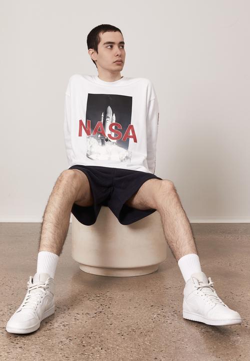 Factorie - Oversized nasa crew - white 