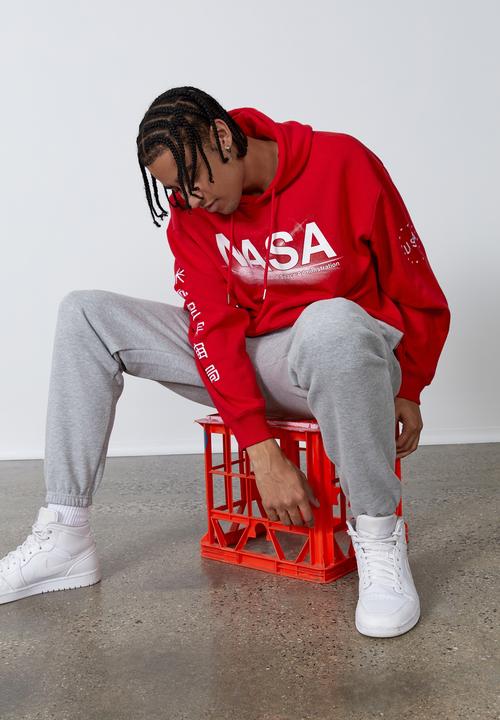 Factorie - Oversized nasa hoodie - red