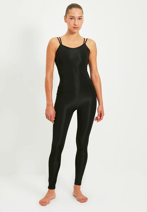 Trendyol - Back detailed sports jumpsuit - black
