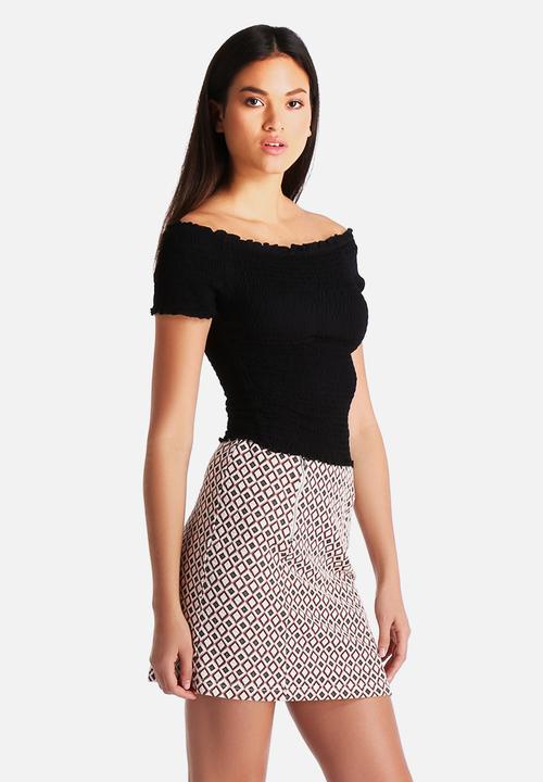 New Look - Shirred Bardot Gypsy Top
