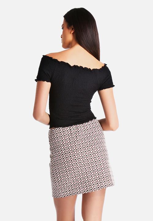 New Look - Shirred Bardot Gypsy Top