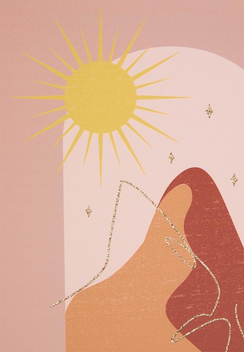 Sixth Floor - Sun moon boho art