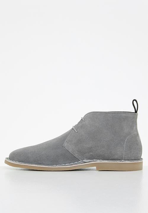 Lark & Crosse - Freddie leather desert boot - grey