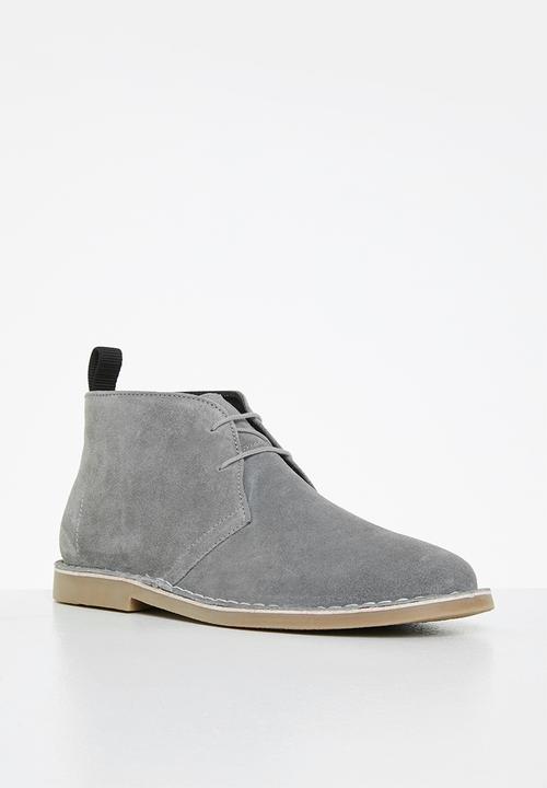 Lark & Crosse - Freddie leather desert boot - grey